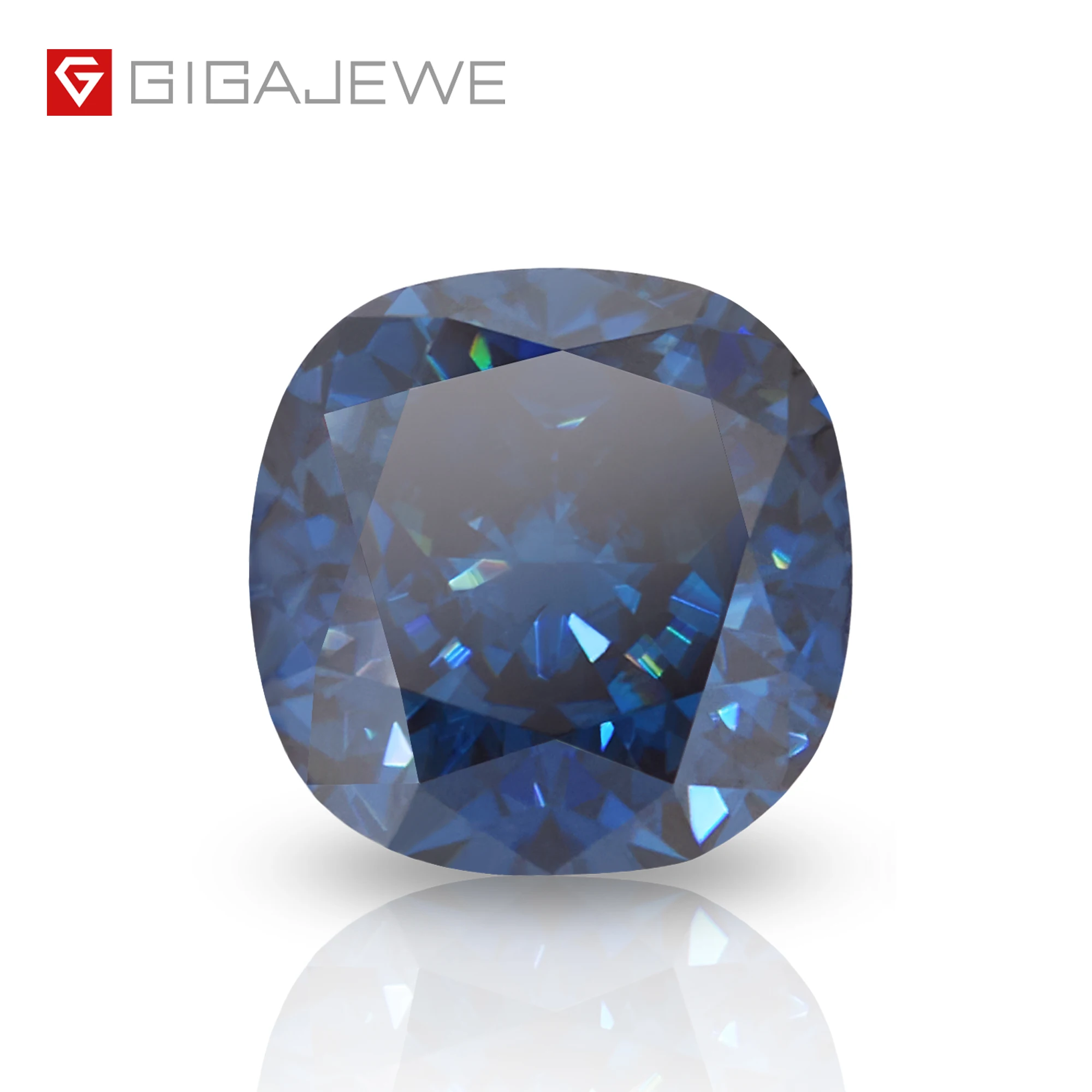 

GIGAJEWE Synthetic Diamond price per carat color 2.2ct Loose Moissanite gemstone Blue Cushion Moissanite