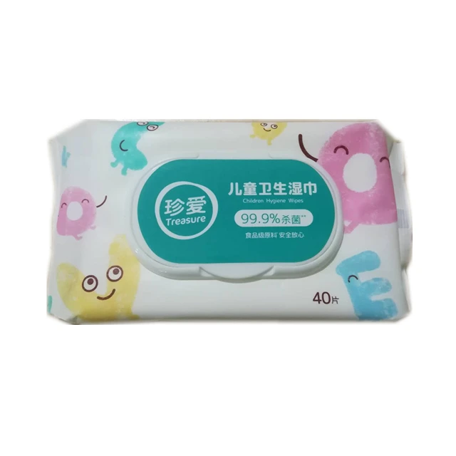 

Treasure 40 Wipes Disposable Children Wet Wipes Designed For 3 - 12 Years Kids Hygiene Wipes