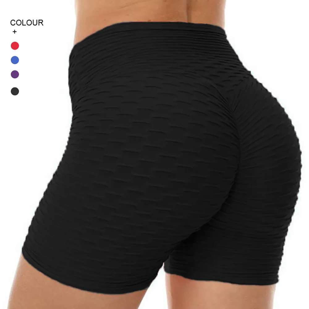 

Three point jacquard yoga fitness bubble slim sexy tik tok butt lift legging shorts women, As picture or customized