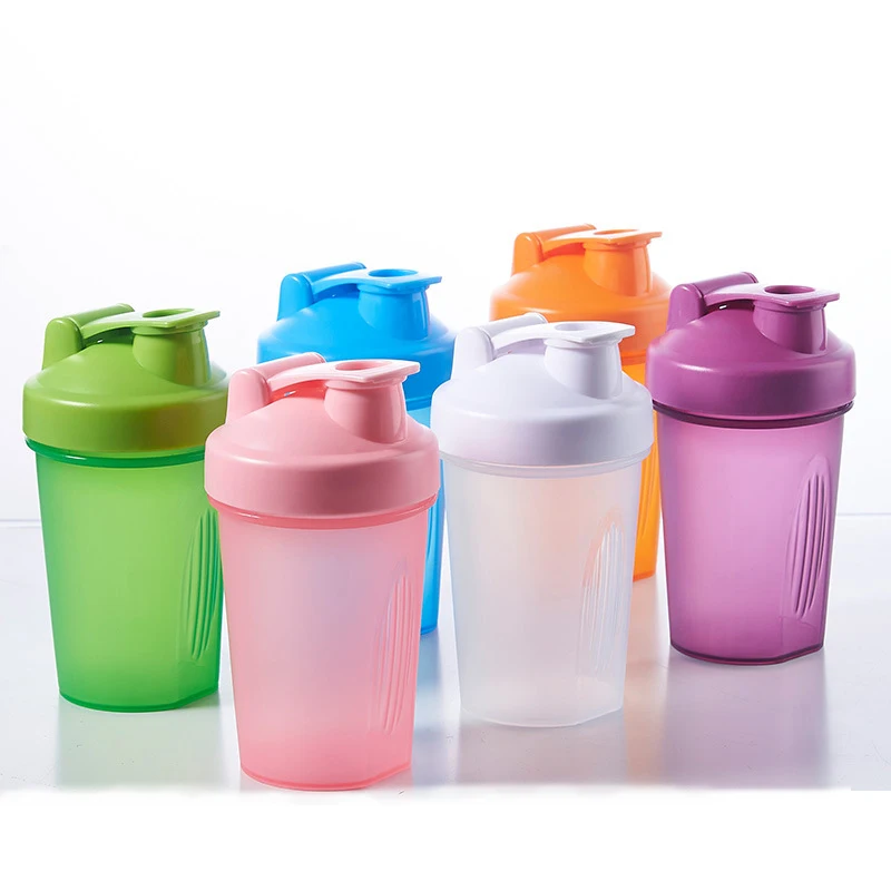 

Custom Eco Friendly Gym Plastic Fitness Protein Shake Water Bottle 400ml, White, purple, green, blue, orange, pink