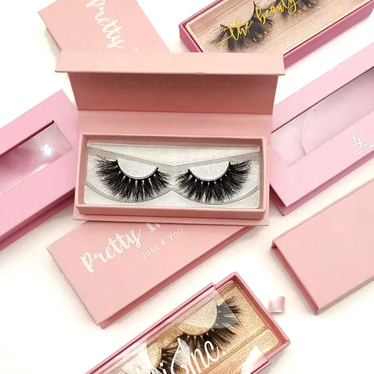 

wholesale 3d mink lashes packages custom pink lash box eyelash packaging box empty lash case