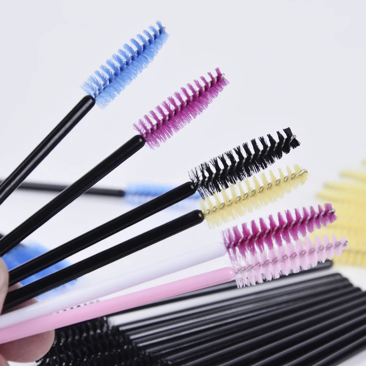 

10 pcs One-Off Disposable Eyelash Brush Mascara Applicator Wand makeup Brushes Eyes Care Better Styling Tools, 6 colors (random color send out)