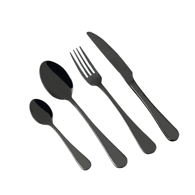 

Bestselling Black PVD Coating Cutlery Set Stainless Steel 18/0 Flatware Set Luxury cutlery set manufactures