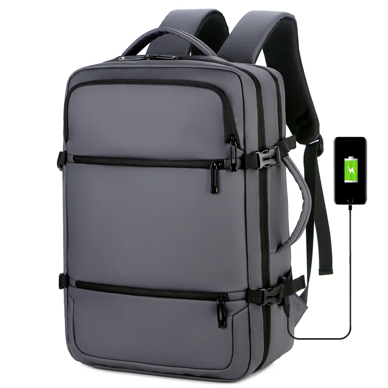 

Customized Logo Large Capacity Waterproof 16 Inches Students Usb Port Charging Backpack Laptop For Men, Black,grey