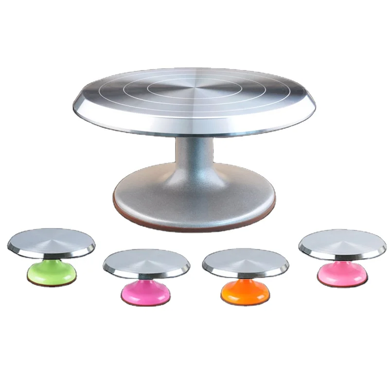 

ckot Decorating turntable turntable Cake turntable 10Inch aluminum alloy material non-slip cake stand rotating table