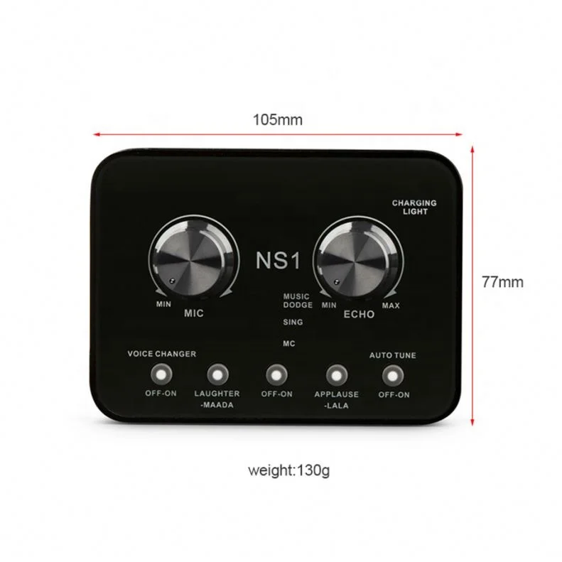 

Hot Selling Usb Audio Interface With Low Price For Studio Recording, Black