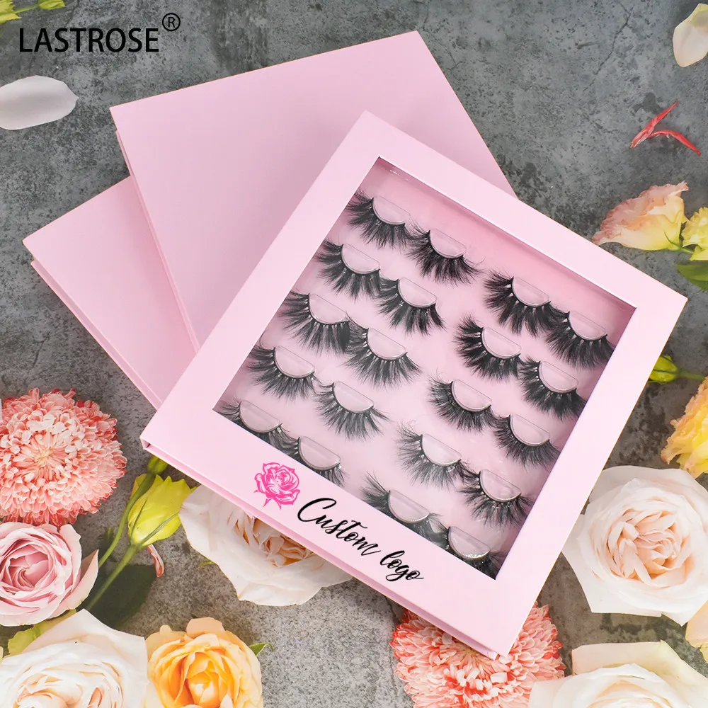 

OEM eyelash book packaging 10 pairs lashbook 25mm mink vegan lash book packaging with your logo