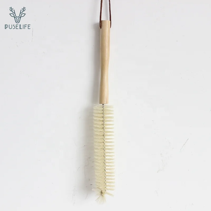 

Japanese Style Wooden Long Handle Beech Bottle Brush for Kitchen