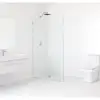 completely frameless sliding shower enclosure