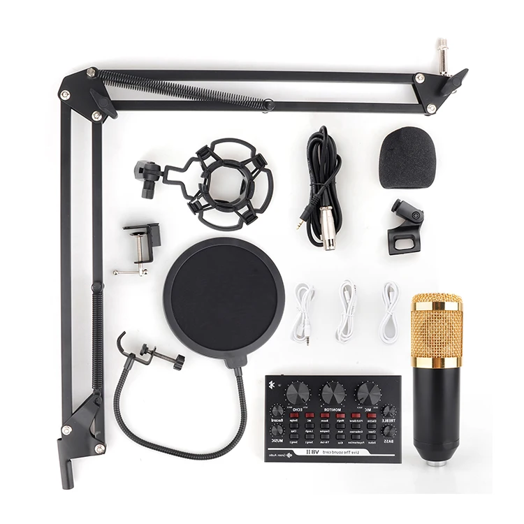 

3.5mm Live Stream Mini Wired Condenser Microphone Set