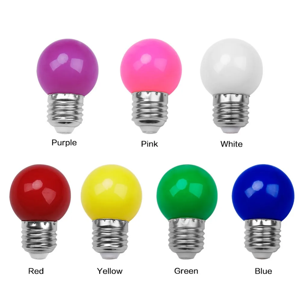 Colored Bulbs LED 1W E27 G45 Lighting Bulbs for Halloween Bedroom