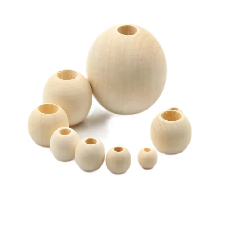 

Natural Wood Beads Unfinished Wooden Bead Decoration Crafts Loosely Assembled Wooden Beads Home Decoration, Natural wood color custom