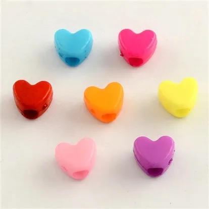 

PandaHall Heart Large Hole Opaque Plastic Acrylic Beads
