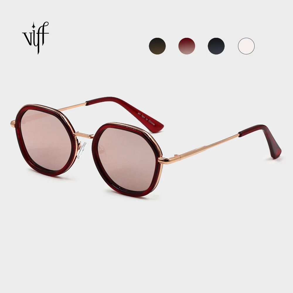 

VIFF HP19625 Vintage Sunglasses Trendy Round Sun Glasses Plastic Frame Glasses Girls Sunlasses