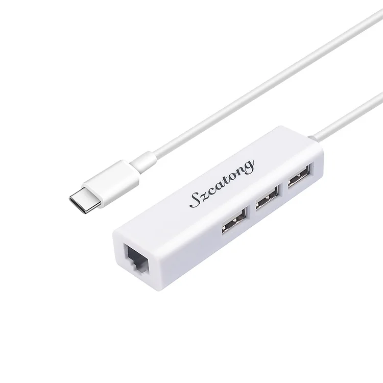 

USB Ethernet adapter USB hub to RJ45 Lan network card for Mac iOS Windows 98SE/2000/ME/XP/Vista/7 with 3-port USB 2.0 hub