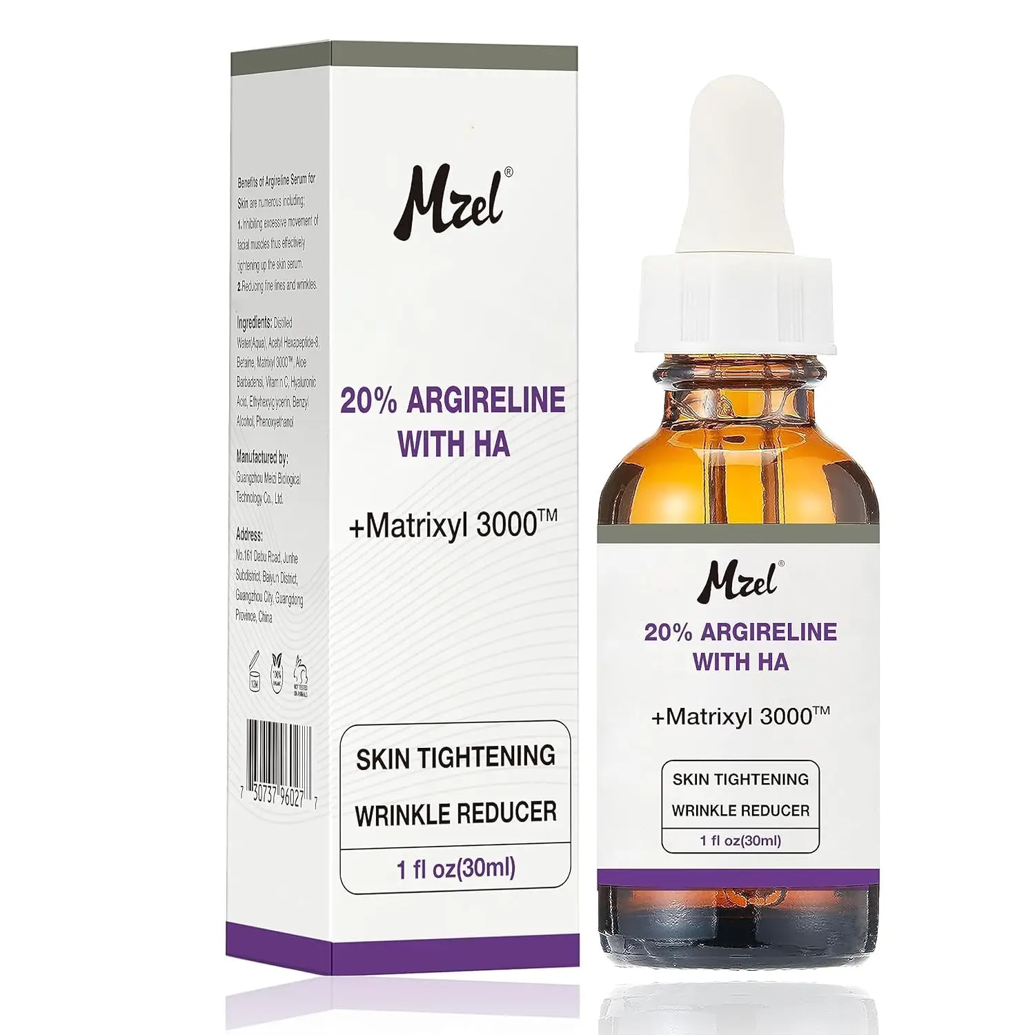 

Wholesale Private Label Organic 20% Argireline Serum with Matrixyl 3000 For Face Deep Wrinkle Reducer Anti Aging