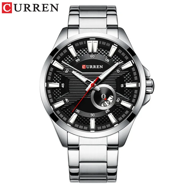 

CURREN 8372 Business Quartz Watch for Men Luxury Watch Men's Brand Stainless Steel Wristwatch Relogio Masculino Waterproof Clock, 6 colors