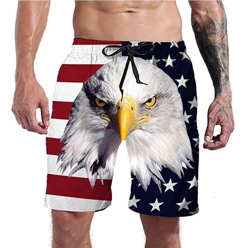 

Can customize wholesale Amazon hot selling quick drying swim trunk 3D printed men outdoor shorts loose swimming trunks men