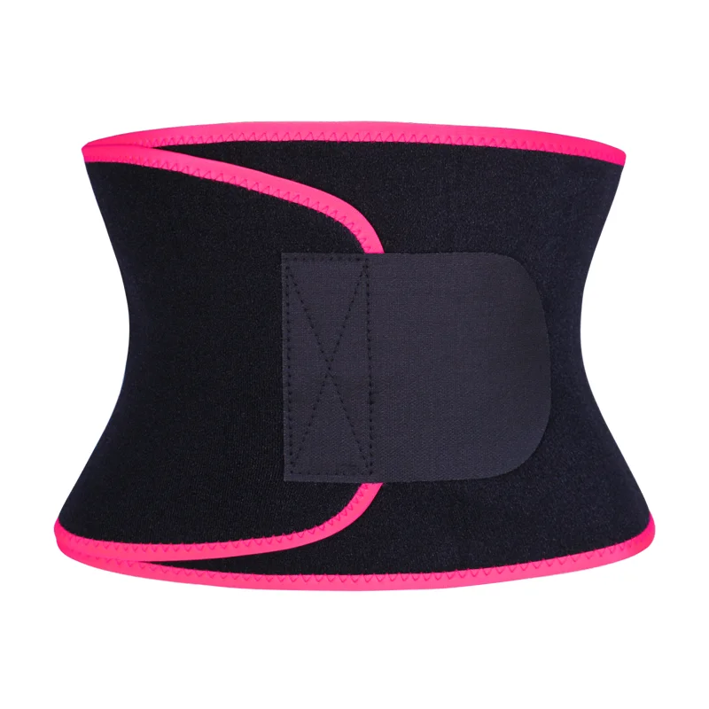 

Neoprene Compression High Elasticity Waist Support Trainer Sport Fitness Slimming Waist Wrap Sweat Belt, Red orange blue