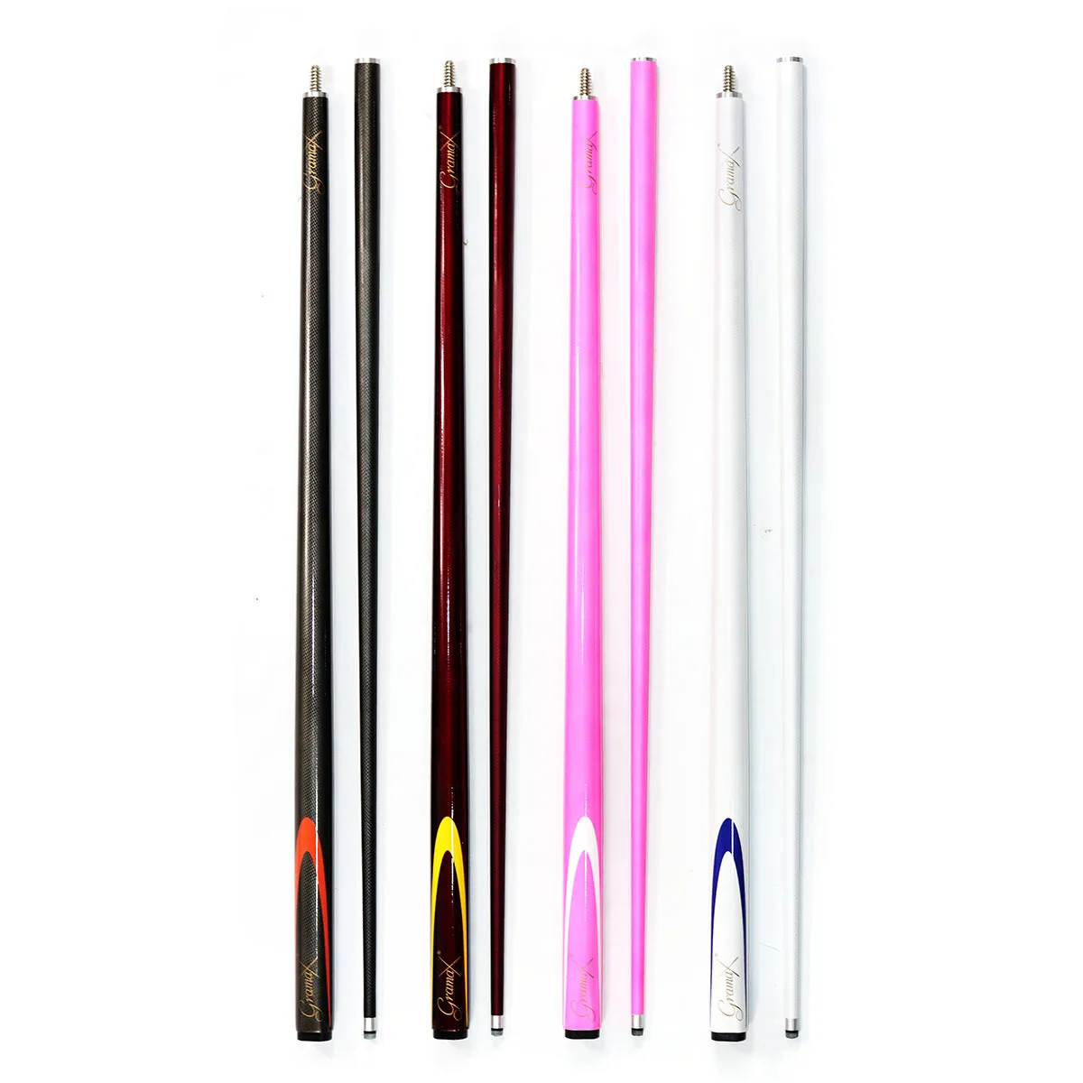 Wholesale 1/2 Split Snooker Cue Carbon Shaft & Butt Smooth Grip 9.5mm Tip Professional Advanced Billiard Cue