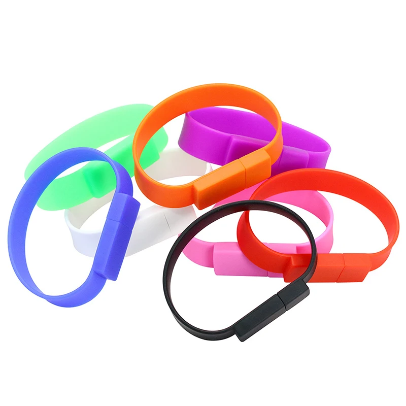 

Cheap pvc usb drive 32gb Cartoon U disk open mold Bracelet/Wristband USB, Colors