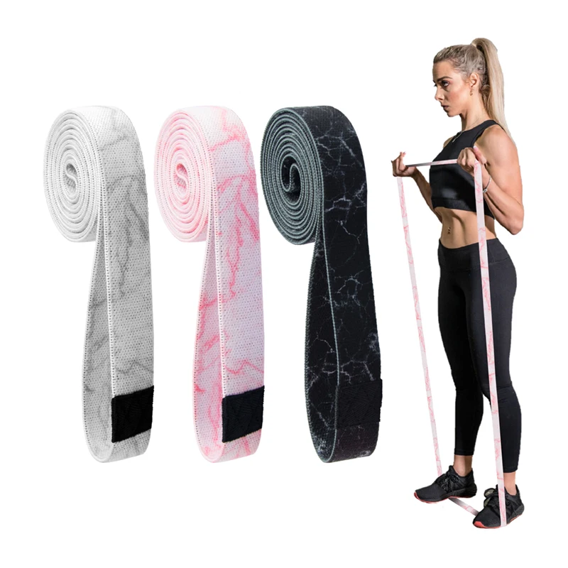 

Custom fabric Long pull up bands Gym Cotton Fabric Long Resistance Fitness Exercise Bands, Customized color
