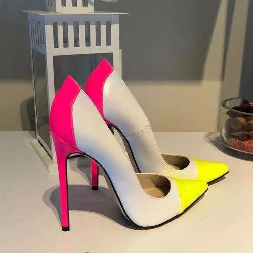 

Sexy Multi-Color Women High Studded Heels Shoes for Wedding, Black,pink,red,yellow,nude