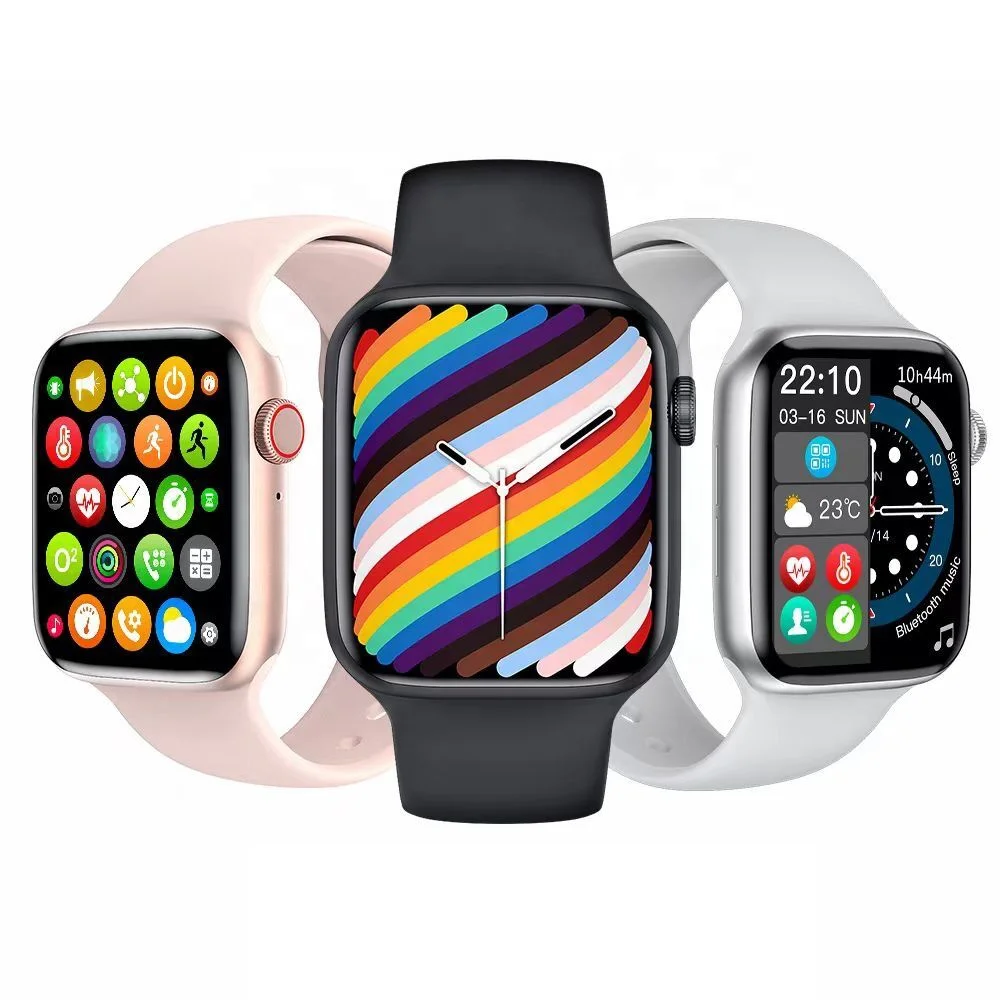 

NEW 1.75" Screen Display IP68 Waterproof CE Rohs Touch Screen Watch 7 Smartwatch W37, Black, silver, blue, rose gold