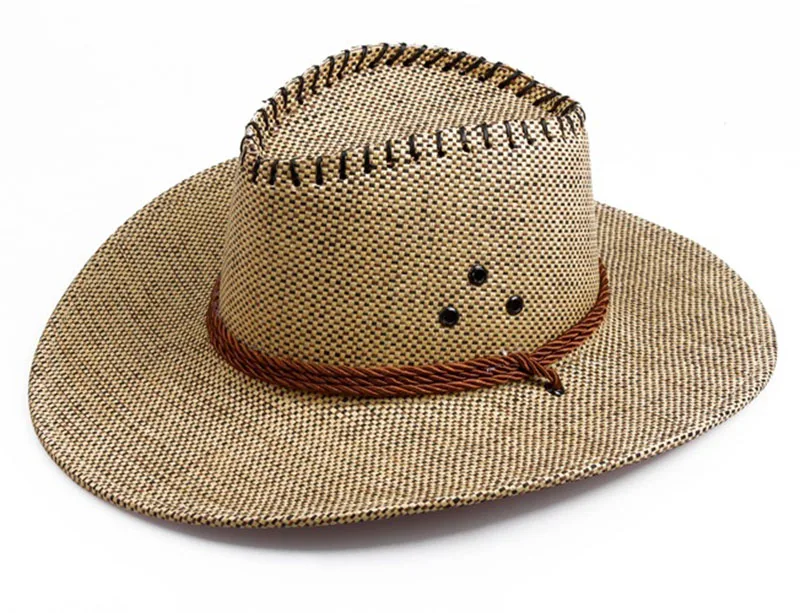 New Design Men's Hard Cowboy Straw Hat
