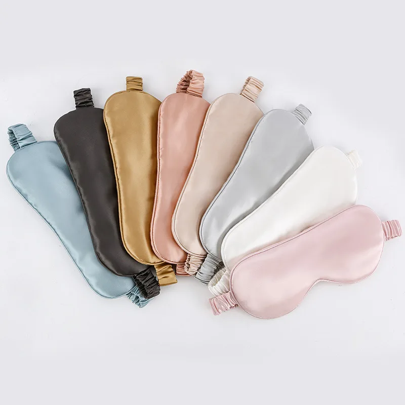 

22 Mommy Shiny Silk Eye Mask 100% Mulberry Silk Filament Filled Double Sided Silk Sleeping Eye Mask, Picture color or customized