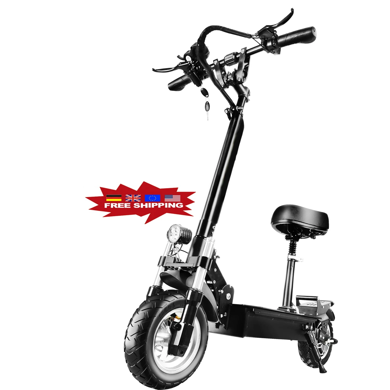 

Europe warehouse 60V 2400W Dual motor foldable electric scooter usa adult Cheap price kick 2 wheels scooter for out door sport