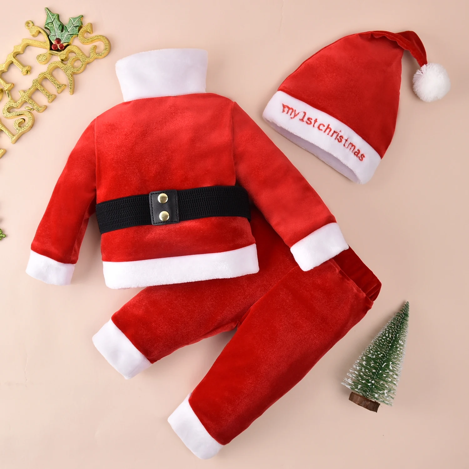 

Newborn Baby Christmas Clothes Set Outfit Autumn Infant Boys Girls Long Sleeve Tops/Romper+Pants/Skirts/Hat Xmas Clothing Sets