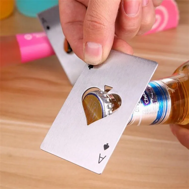 Customized Poker Card Beer Bottle Opener Personalized Funny Zinc Alloy Credit Card Bottle Opener