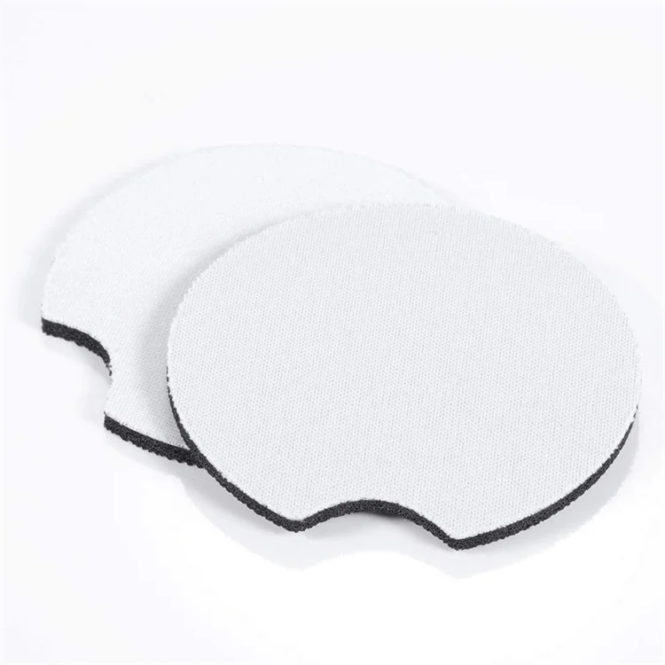 

High Quality White Sublimation Rubber Car Cup Holder Coasters