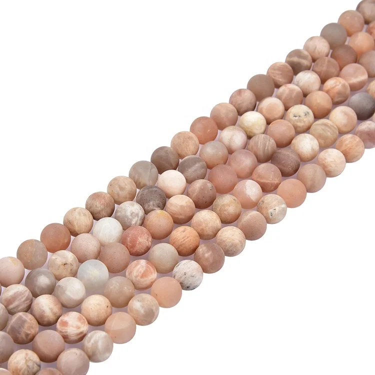 

Wholesale Natural Sunstone Beads Matte Round Gemstone Sunstone in Loose Beads, 100% natural color
