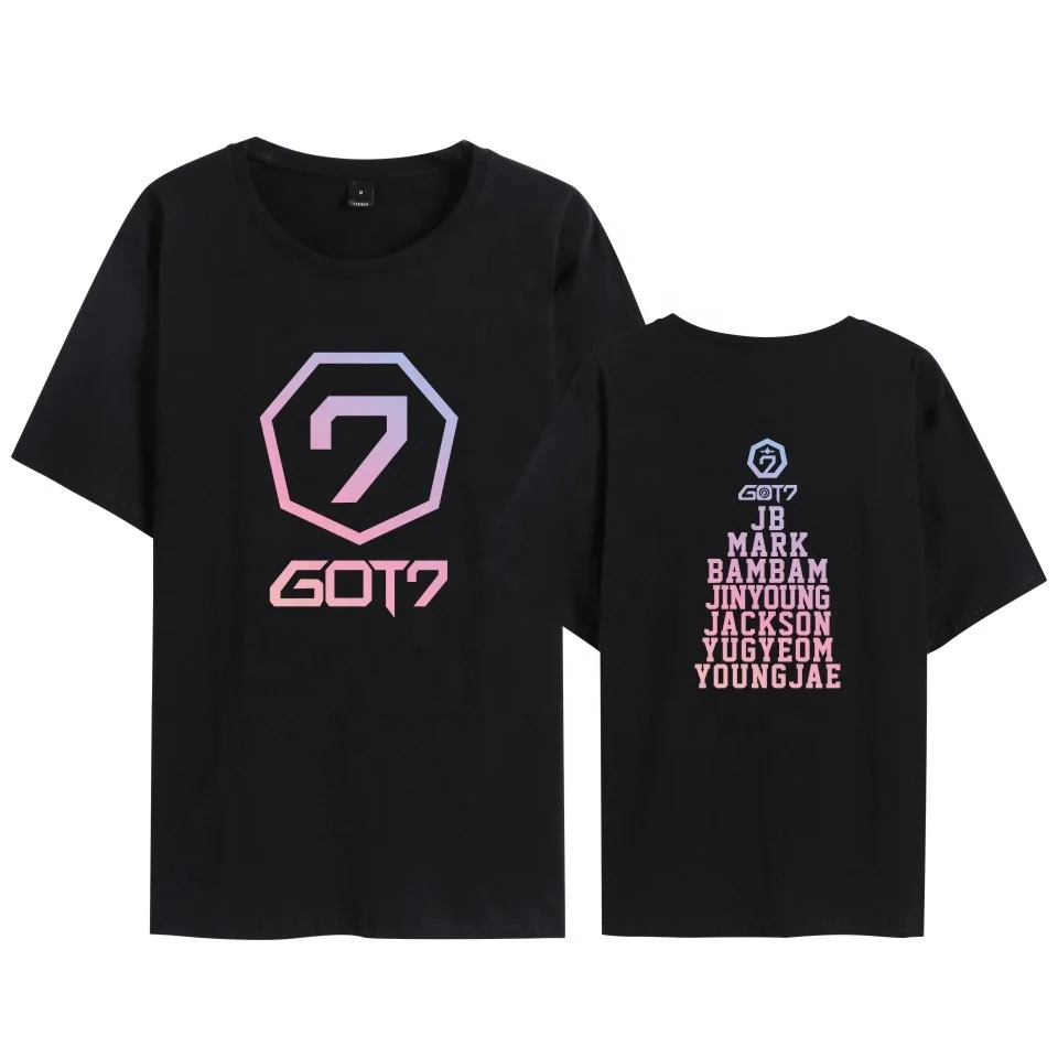 

custom GOT7 65cotton 35polyester gradient color lovers of t-shirts with clothing manufacturers