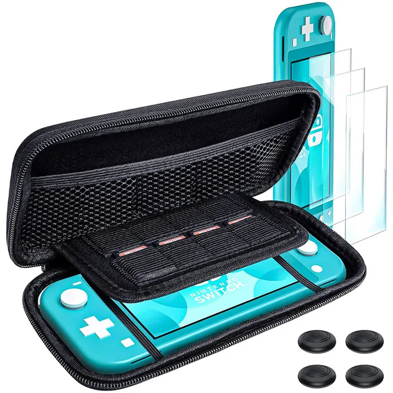 
Aolion Carrying Case for Nintendo Switch Lite 8 in 1 Clear Protective Case Cover and Glass Screen Protector Accessories Kits  (1600180384208)