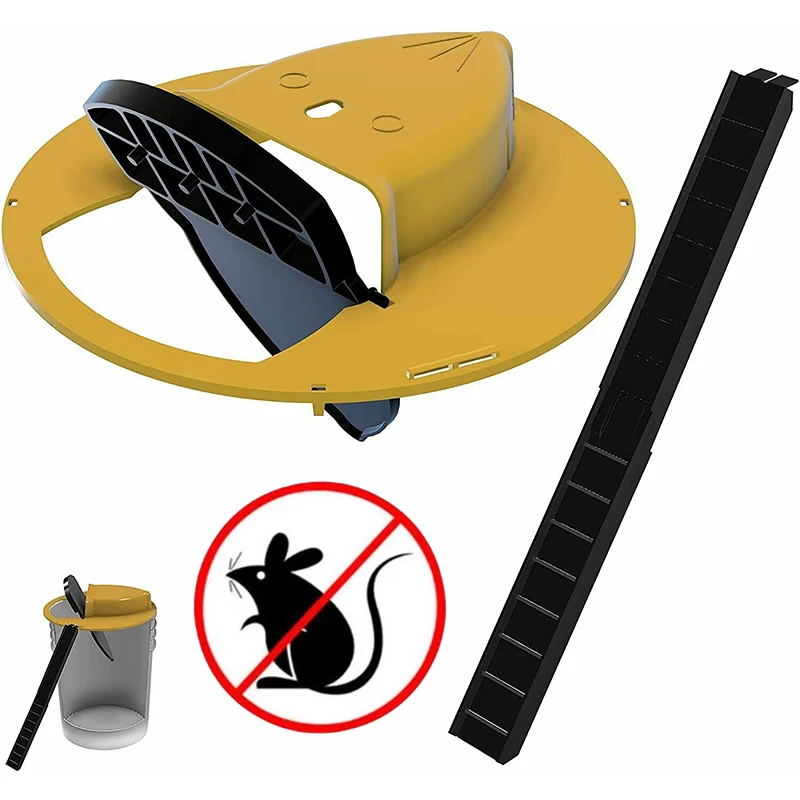 

Flip N Slide Bucket Lid Humane Mouse Trap Reusable Automatic Reset Rat Catching Mice Mouse Trap Rat Traps