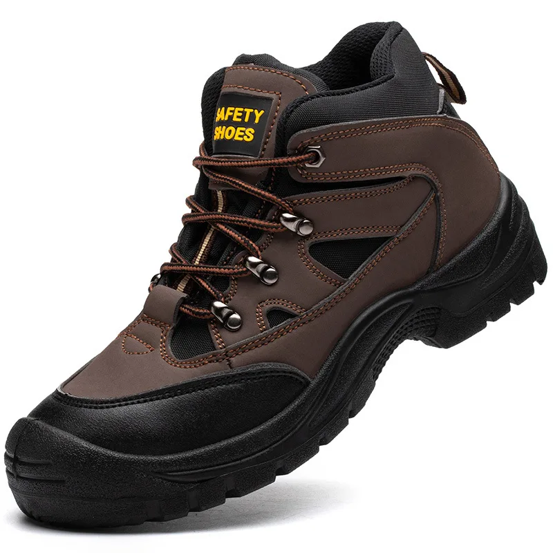 

Anti-Smash Puncture Proof Lightweight Breathable Construction Work Steel Toe Safty Shoes for Man