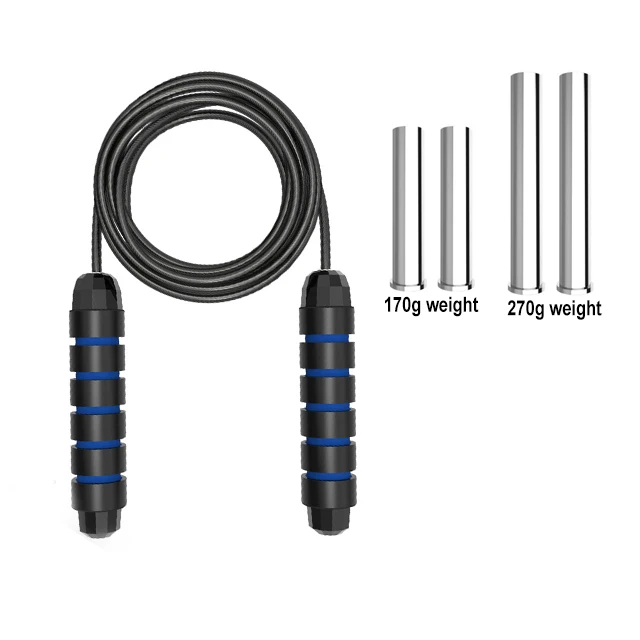 

Unique ergonomic handle custom logo Skipping Rope with additional weights