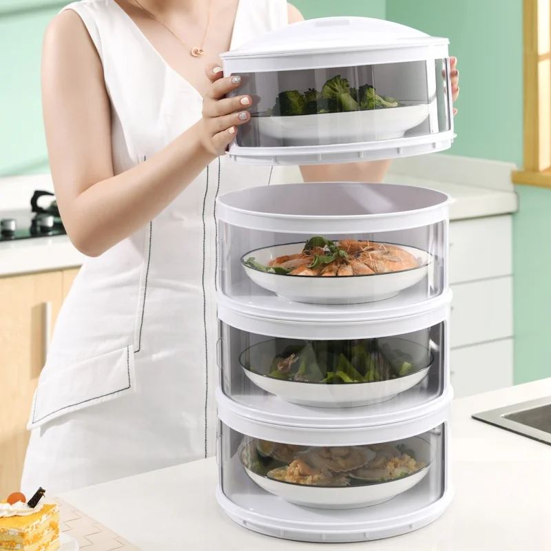 

Clear popular stackable food cover 5 layer amazon new multilayer pop up tudung saji food cover insulation rattan food cover