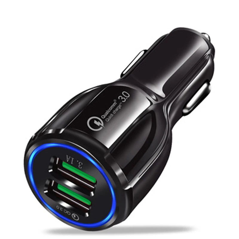 

Hot Selling Car charging accessories Car Charger 2 usb car charger, Black white