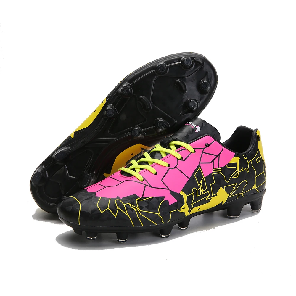 

Custom brand manufacturer football boots shoes soccer cleats for men, Black-red