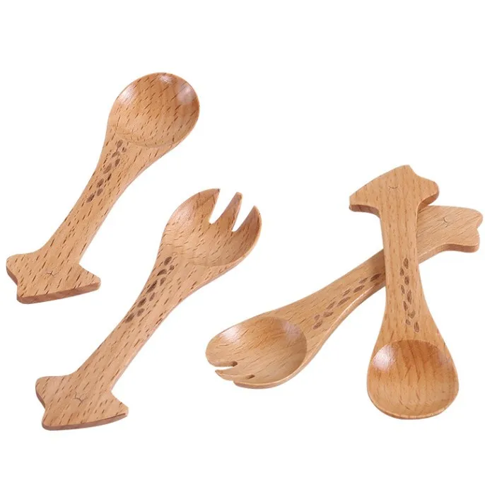 

Diyue TablewareS DIY160101 Child Wooden Serving Spoon Eco Easy to Use Dessert Food Spoons Children Cutlery Kitchen Utensils Gift