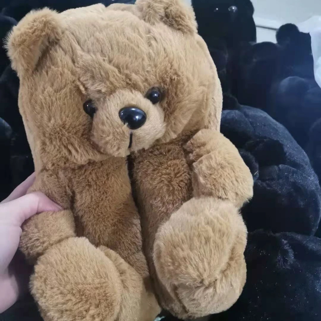 

Professional Teddy Bear Slippers And Hair Plush Toys Size 10, Picture
