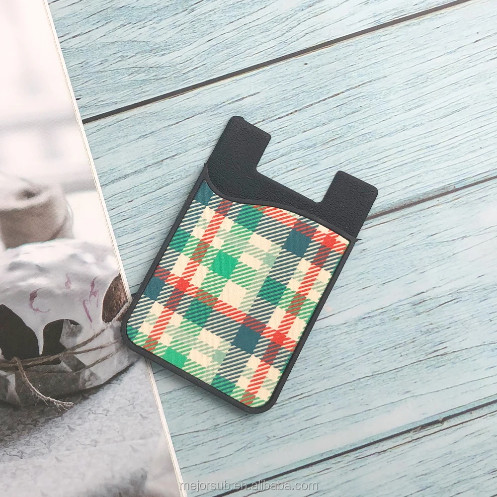 Sublimation Blanks Card Holder Back Phone Silicone Stick On Cell Phone