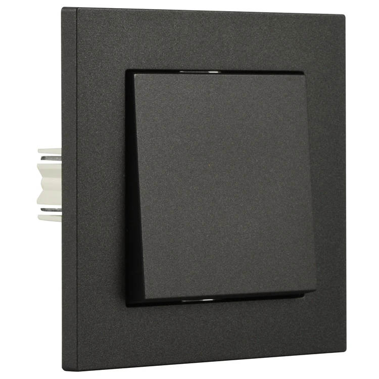 Frame 1 Gang 1 Way Electric Switches Aluminium Alloy Noble and Elegant for Home