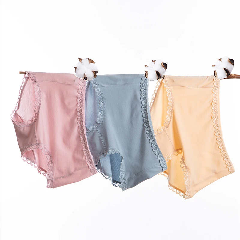 

High quality custom design fashion comfortable and breathable underwear wholesale soft cotton lace ladies underwear panties