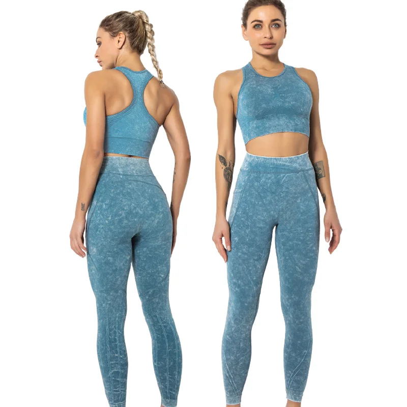 

Tight slimming sports wear pockets yoga athleisure apparel fitness wear women workout clothes set custom, 4 colors