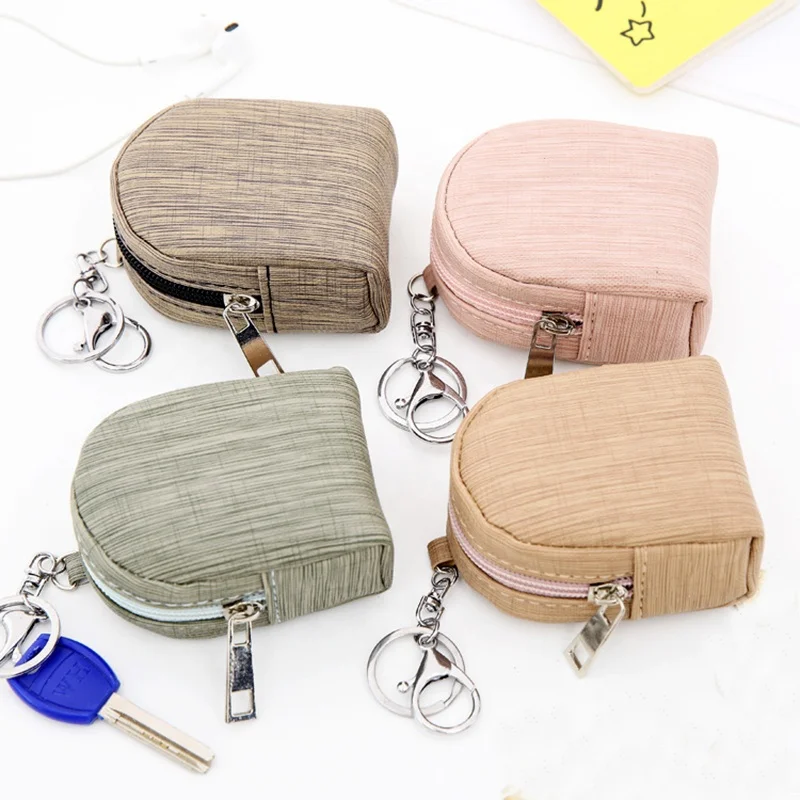 

Hot Selling Small Backpack Wallet Ladies PU Mini Coin Purse with Keychain, 4 colors or customized colors